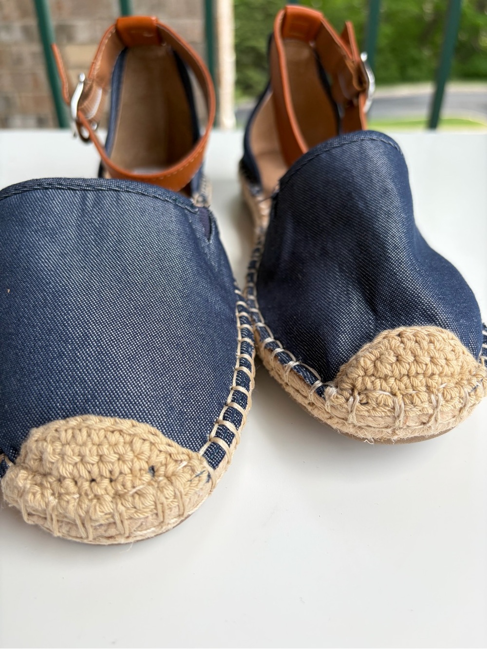 🆕✨🫐 Style&Co NavyBlue Espadrille Flats Strap Ankle Canvas Shoes Size 7.5M Summer - Picture 12 of 16
